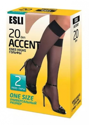 Гольфы женские ESLI ACCENT 20 NEW (2 пары)